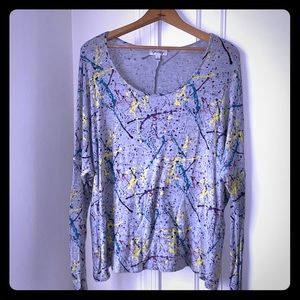 Paint Splattered Gray Tunic
